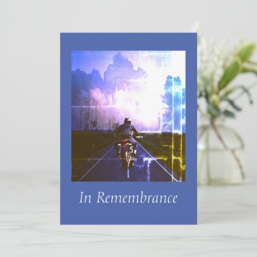 Aangepaste herinneringsservice motorfiets wandelaa kaart (Staand voorkant)