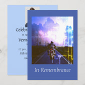 Aangepaste herinneringsservice motorfiets wandelaa kaart (Voorkant / Achterkant)