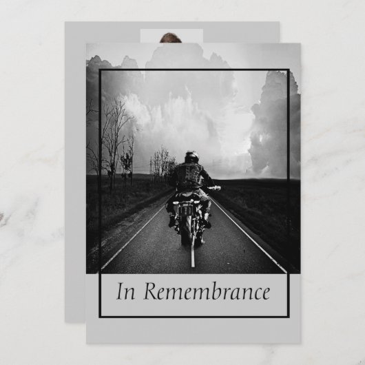 Aangepaste herinneringsservice motorfiets wandelaa kaart (Voorkant / Achterkant)