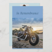 Aangepaste herinneringsservice motorfiets wandelaa kaart (Voorkant / Achterkant)