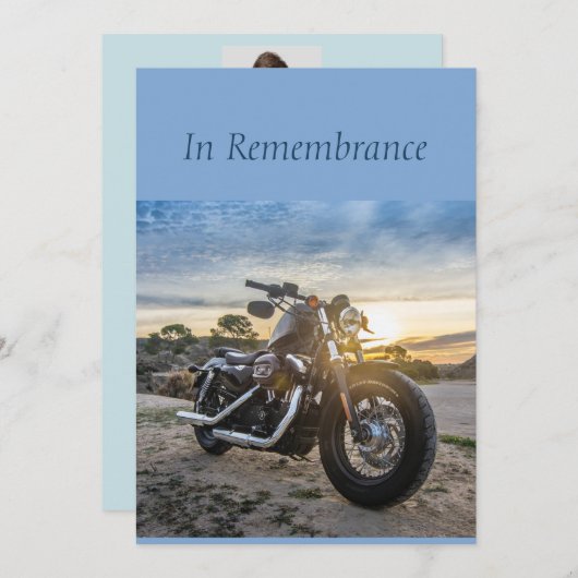 Aangepaste herinneringsservice motorfiets wandelaa kaart (Voorkant / Achterkant)