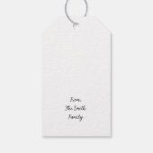 Aangepaste herten kerst cadeaulabel (Achterkant)