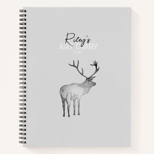 aangepaste herten notitieboek (Voorkant)