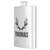 Aangepaste  hertengeweien roestvrijstalen kolf heupfles (Links)