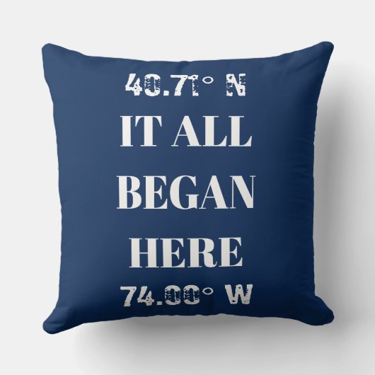 Aangepaste 'Het Begon Allemaal' Kussensloop Kussen (Achterkant)