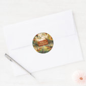 Aangepaste Hete Chocolade & Gespreksavond Ronde Sticker (Envelop)