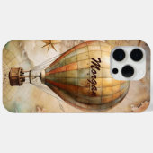 Aangepaste  heteluchtballon | Antiek reis Case-Mate iPhone Case (Achterkant (horizontaal))