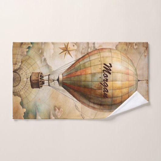 Aangepaste  heteluchtballon | Antiek reis Handdoek (Handdoek)