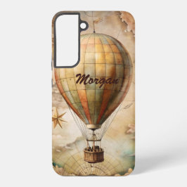 Aangepaste heteluchtballon | Antiek reis Samsung Galaxy Hoesje
