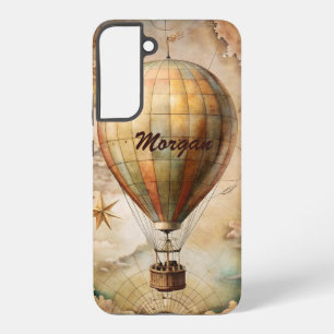 Aangepaste  heteluchtballon   Antiek reis Samsung Galaxy Hoesje