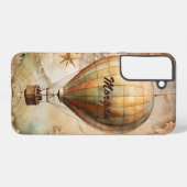 Aangepaste  heteluchtballon | Antiek reis Samsung Galaxy Hoesje (Achterkant horizontaal)