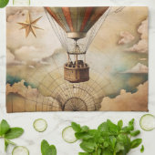 Aangepaste  heteluchtballon | Antiek reis Theedoek (Gevouwen)