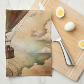 Aangepaste  heteluchtballon | Antiek reis Theedoek (Quarter Fold)