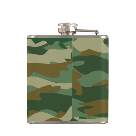 Aangepaste heupkolf | Ontwerp van het camouflage-p Heupfles (Achterkant)