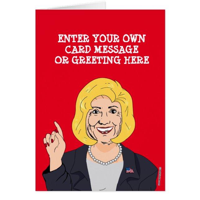 Aangepaste Hillary Clinton Cartoon (Voorkant)