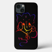 Aangepaste Hindoe God Ganesh Graphic Iphone Case (Achterkant)