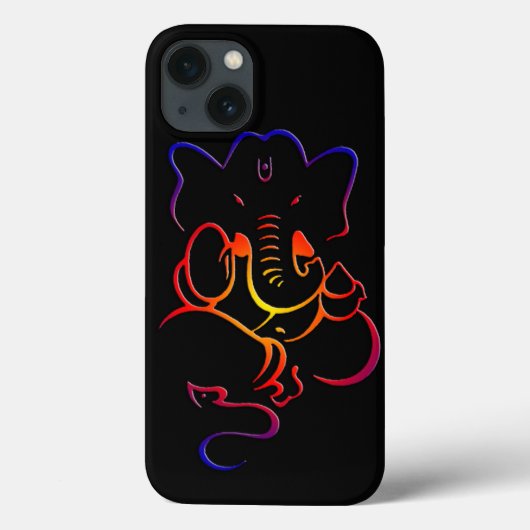 Aangepaste Hindoe God Ganesh Graphic Iphone Case (Achterkant)