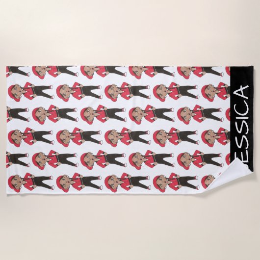 Aangepaste Hip Hop Dance Class Teacher Dancer Strandlaken (Voorkant)