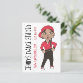 Aangepaste Hip Hop Dance Studio School Klasse Over Briefkaart (Staand voorkant)