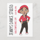 Aangepaste Hip Hop Dance Studio School Klasse Over Briefkaart (Voorkant)
