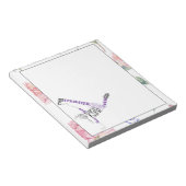 Aangepaste Hip Hop Torie | Waterverf Roos grens Notitieblok (Schuin)