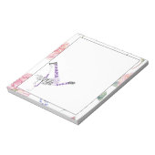 Aangepaste Hip Hop Torie | Waterverf Roos grens Notitieblok (Linkerzijde)