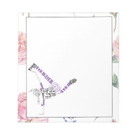 Aangepaste Hip Hop Torie | Waterverf Roos grens Notitieblok