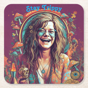 Aangepaste Hippie Boho Stay Trippy Vibes Personali Kartonnen Onderzetters