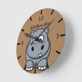 Aangepaste hippo grote klok (Hoek)