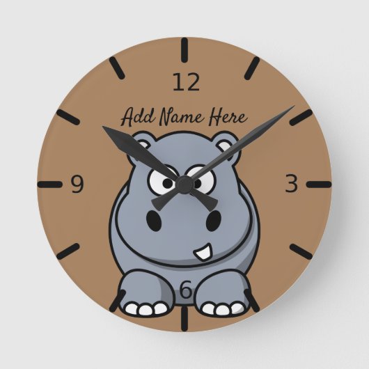 Aangepaste hippo grote klok (Voorkant)