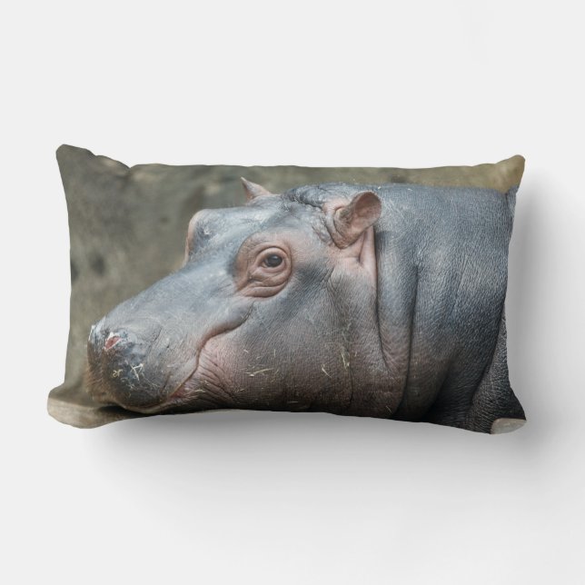 Aangepaste Hippopotamus-kussen Kussen (Voorkant)