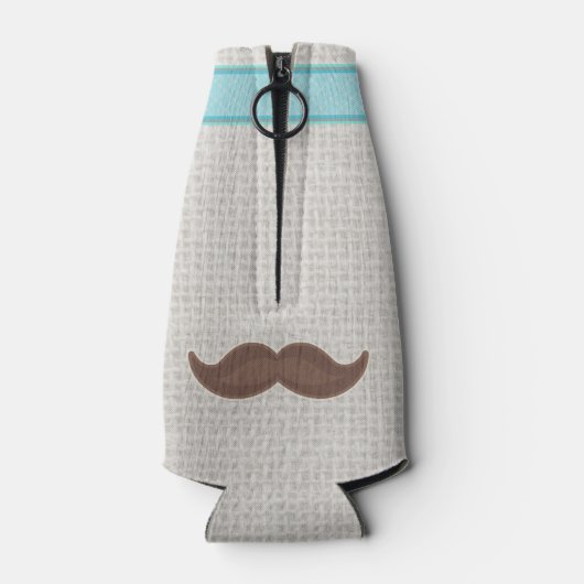 Aangepaste  Hipster Mustache Bottle Cooler (Achterkant)