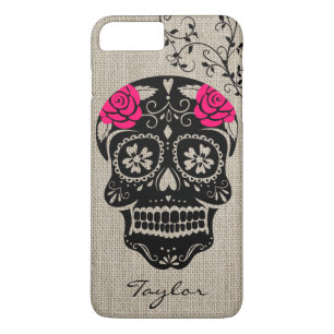 Aangepaste hipster Sugar Skull iPhone 8/7 Plus Hoesje