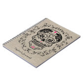 Aangepaste hipster Sugar Skull Notitieboek (Linkerzijde)