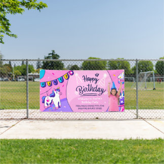 Aangepaste Hispanic meisje foto verjaardagsfeestje Spandoek