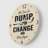 Aangepaste Hockey Baby Name Dump en Change Grote Klok (Hoek)