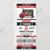 Aangepaste Hockey Game Ticket Verjaardagsfeest Kaart (Voorkant)