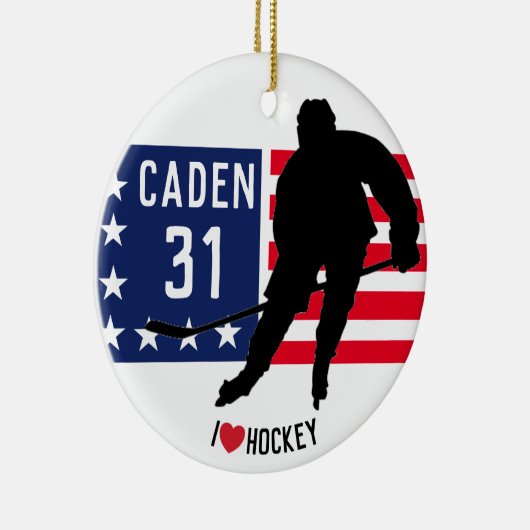 Aangepaste Hockey Ornament (Rechts)