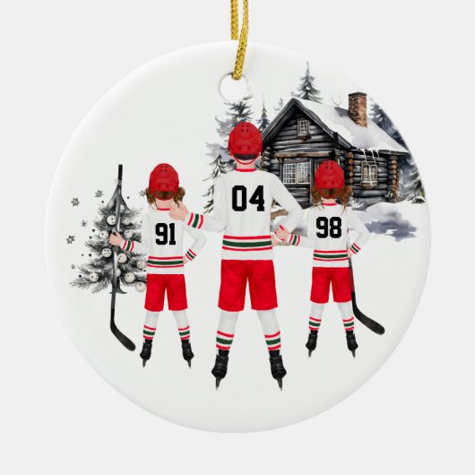Aangepaste Hockey Ornament (Voorkant)