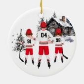 Aangepaste Hockey Ornament (Achterkant)