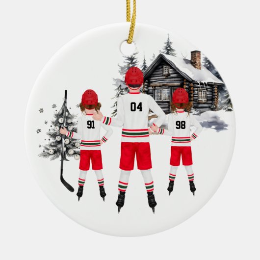 Aangepaste Hockey Ornament (Voorkant)