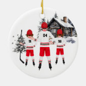 Aangepaste Hockey Ornament (Achterkant)