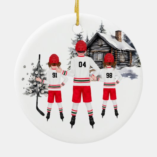 Aangepaste Hockey Ornament (Achterkant)