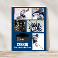 Aangepaste Hockey Photo Collage Team Name Jouw tek