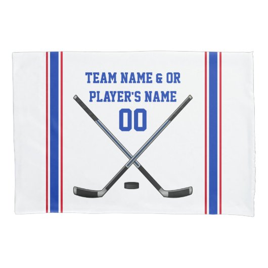 Aangepaste Hockey Pillow-Hoesje set of koop er één Kussensloop (Voorkant-Links)