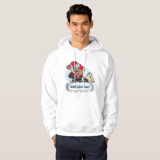 Aangepaste Hockey Player Hoodie (Voorkant volledig)