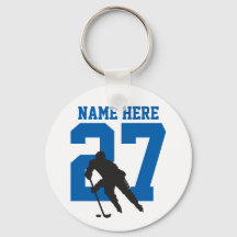 Aangepaste hockey Player Name Number blue