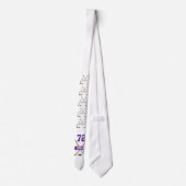 Aangepaste Hockey Player Name Number Paars Stropdas (Achterkant)