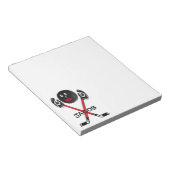 Aangepaste Hockey Player Notitieblok (Schuin)