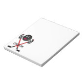 Aangepaste Hockey Player Notitieblok (Linkerzijde)